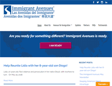 Tablet Screenshot of immigrantavenues.com